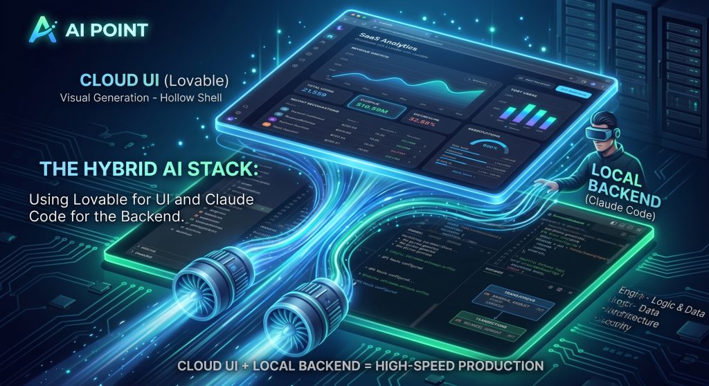 The Hybrid Stack Using Lovable for UI and Claude Code for the Backend.